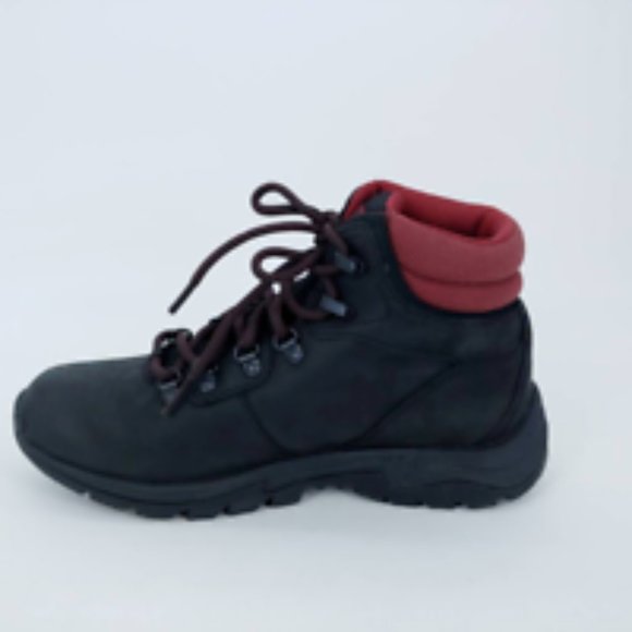 Timberland Womens‎ Ankle Boots Booties Black Red Round Toe Lace Up 6.5 - Picture 2 of 10